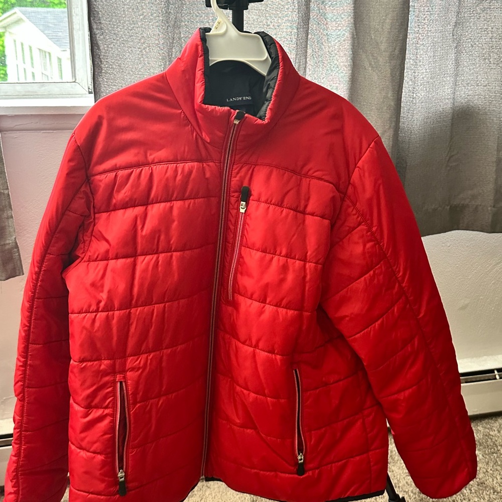 Lands' End Vibrant Red Jacket